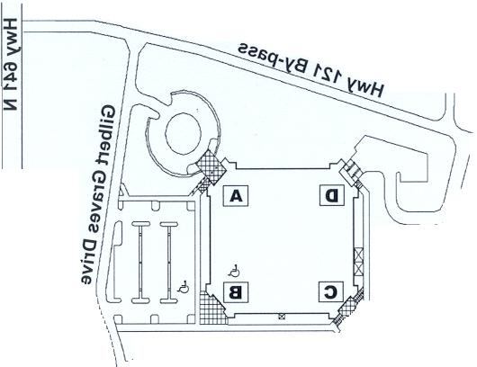 Map of CFSB Center entrances